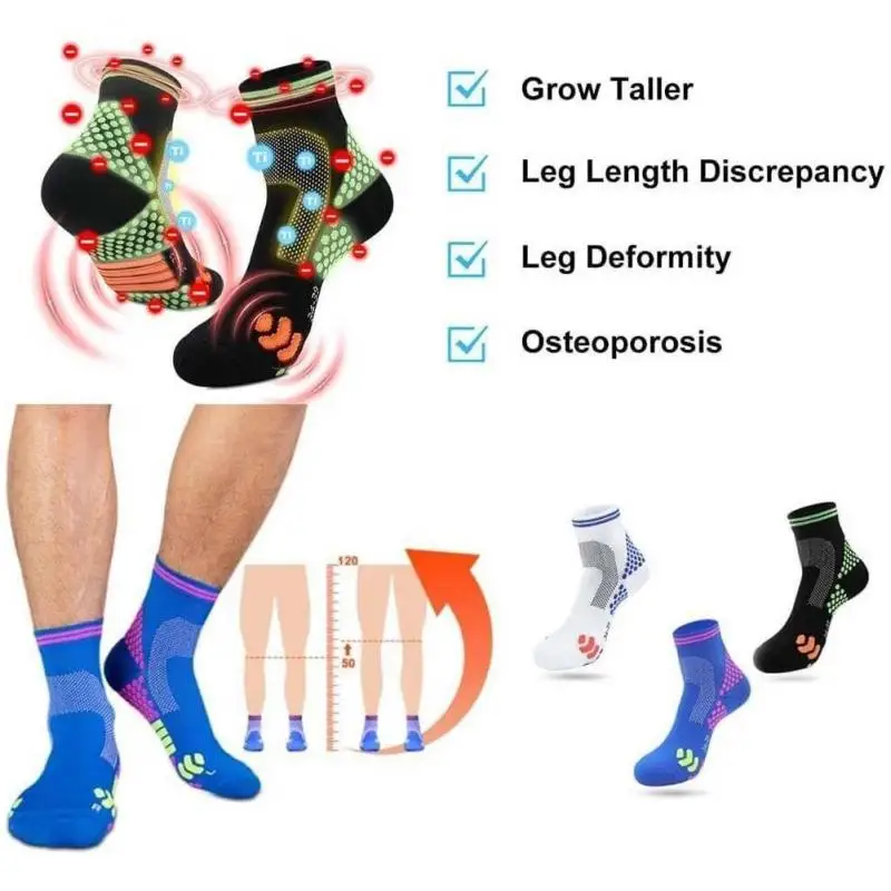 Sports Socks Running Socks Far Infrared School Titanium Ion Booster Socks Sports Higher Booster Socks for Both Men and Women