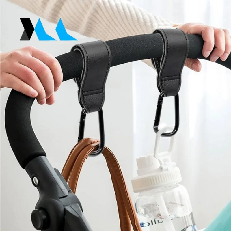 Leather Baby Bag Stroller Hook Pram Rotate 1/2pcs 360 Degree Rotatable Cart Organizer Pram Hook Stroller Accessories