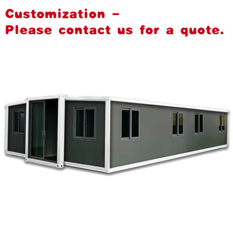 

custom.Portable 20ft/40ft Steel Container Prefab Foldable Expandable House Outdoor Office Bedroom Hotel Use Sandwich Panel Woode