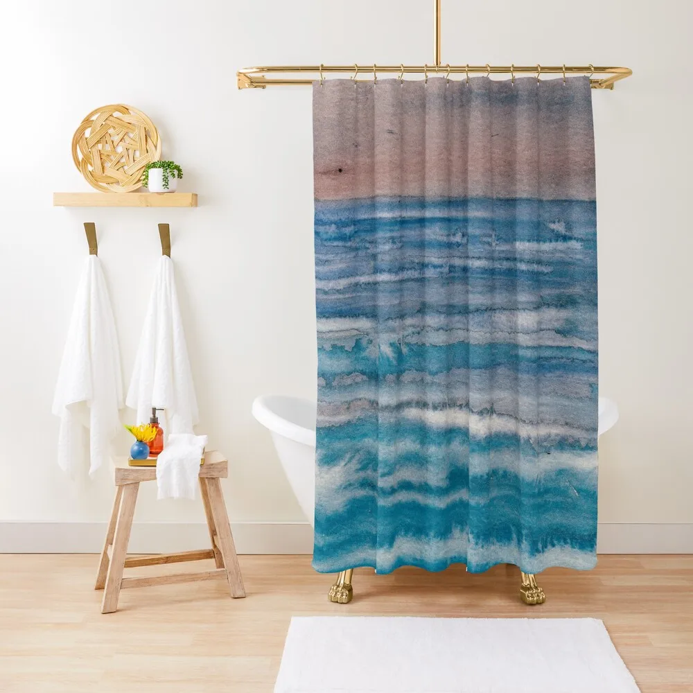 

Sea Sunset Abstract Watercolour Shower Curtain Luxury Bathroom For Bathroom Shower Bathroom Set For Curtain