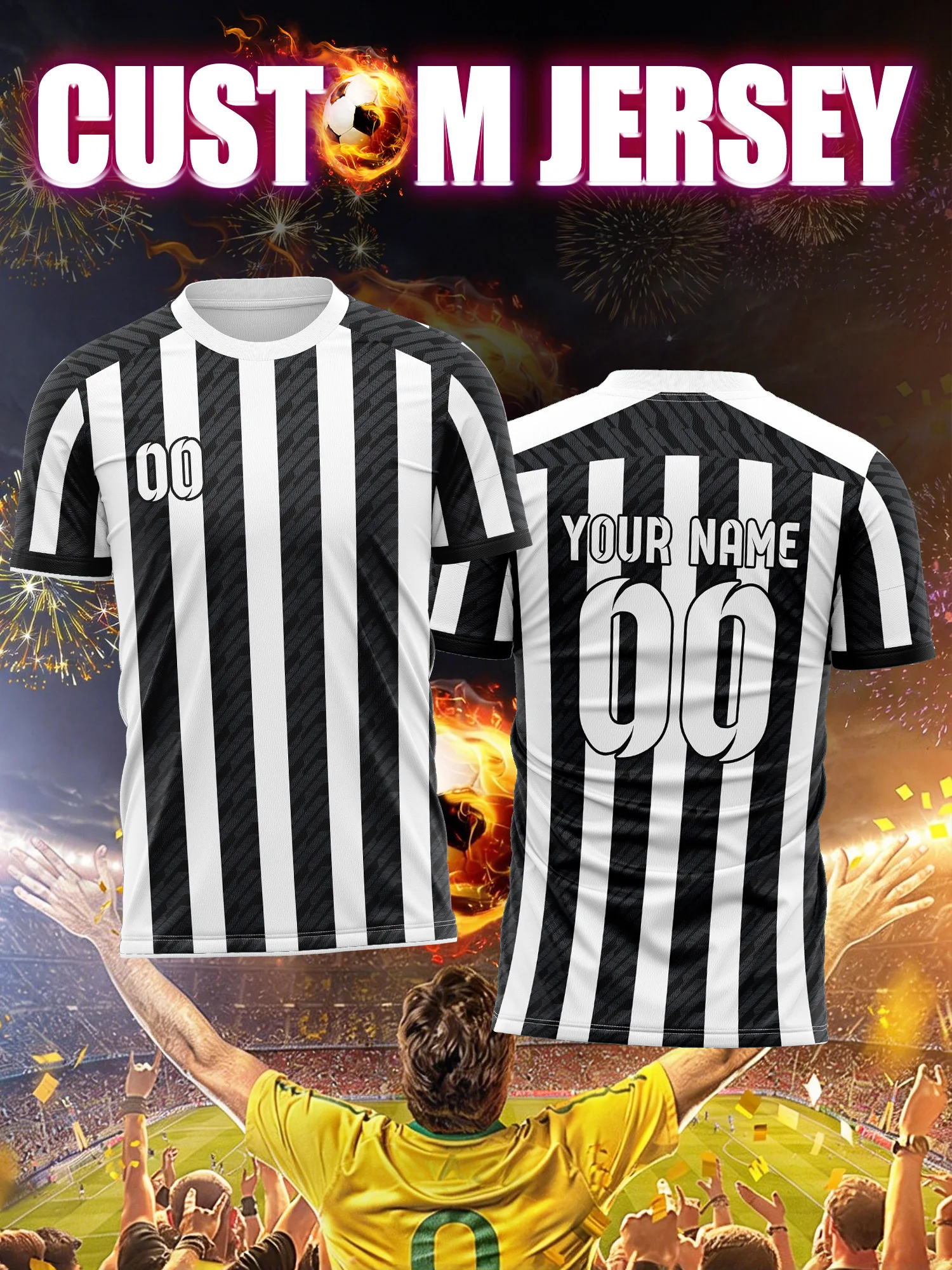 

Футбольная форма с индивидуальным изображением, номером и именем, комплект с геометрическим узором, современная абстрактная дышащая футбольная экипировка