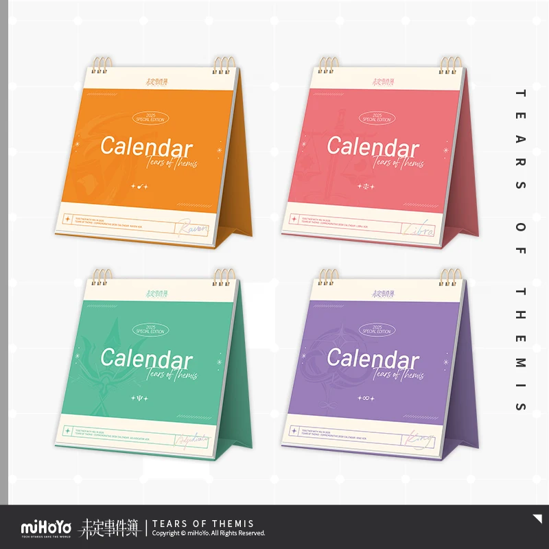 

Официальная игра Tears of Themis, официальный игровой стол, календарь на 2025 год, аниме Luke Pearce Artem Wing Marius Von Hagen, декор для стола, подарок