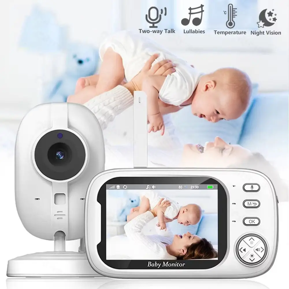 3.5-inch LCD ABM600 Baby Monitor Wireless 2 Way Audio Real-time Video Baby Monitor Upgraded Camera Real-time Video