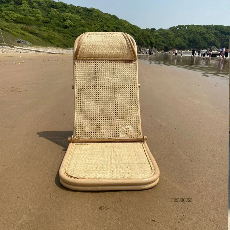 الشمال التخييم كراسي الشاطئ القابلة للطي في الهواء الطلق الحديقة حمام سباحة مسند الظهر كرسي اندونيسيا ريال الروطان الترفيه كراسي خارجية DD N
