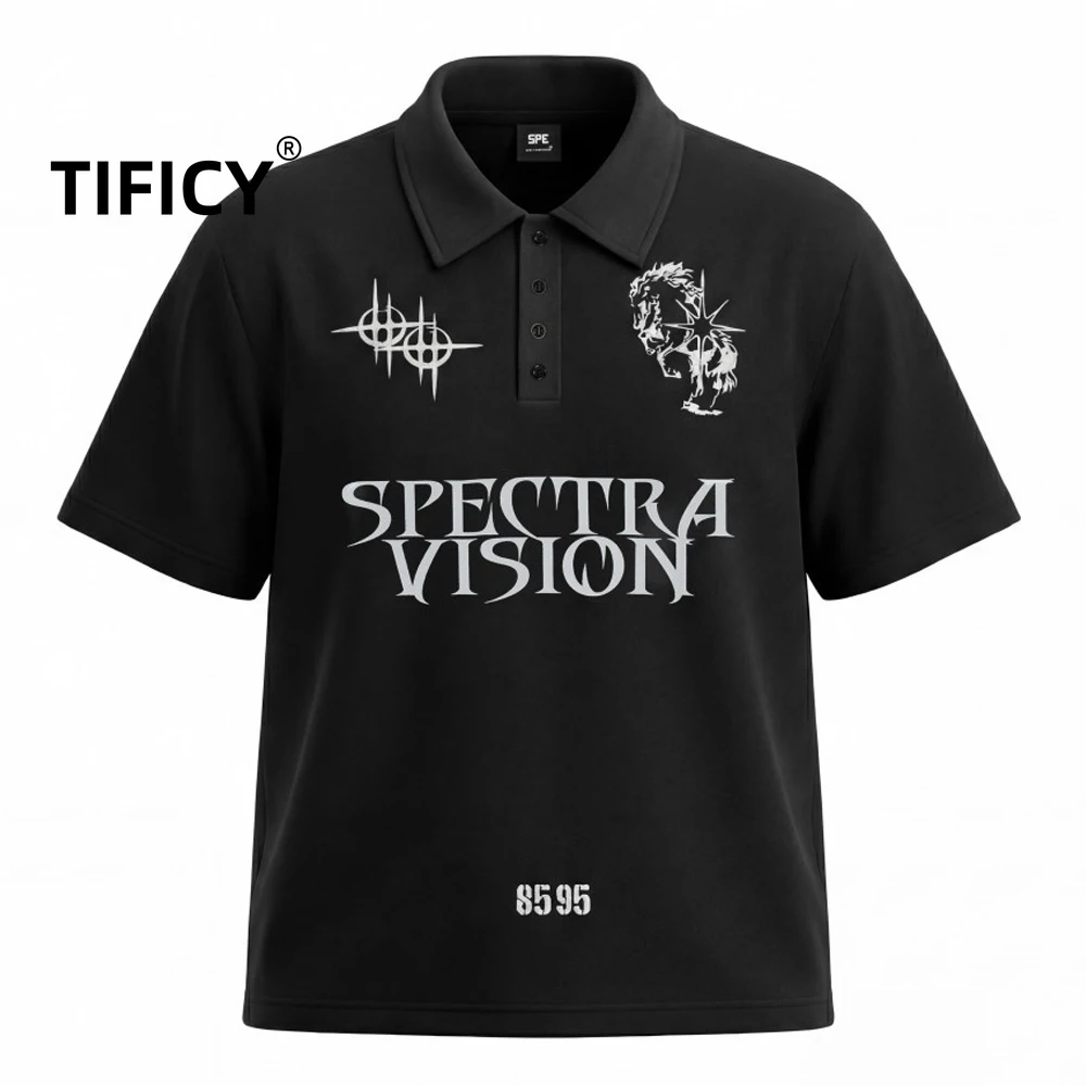 

High Street Tees New Polo TShirt Men's Cotton Embroidered Short Sleeved Black New York Casual Sports Slim T-shirt Fit Top