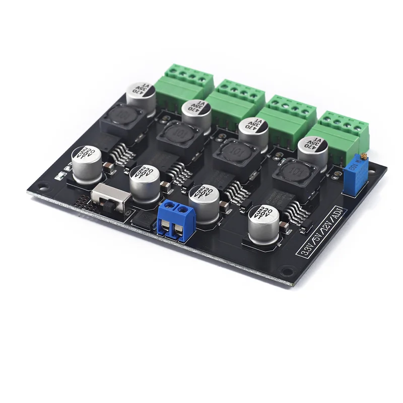 LM2596 Multi Channel Switching Power Supply Power Supply Module 3.3V/5V/12V/ADJ Adjustable Voltage Output Power Supply Module