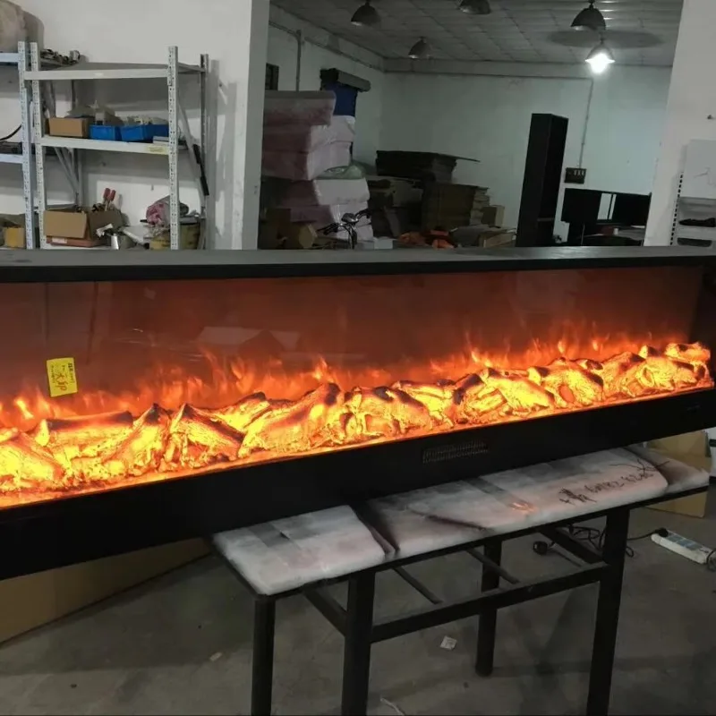2000mm Modern Style Electric Fireplace Built-In Installation With LED Frame For Household Or Hotel Use