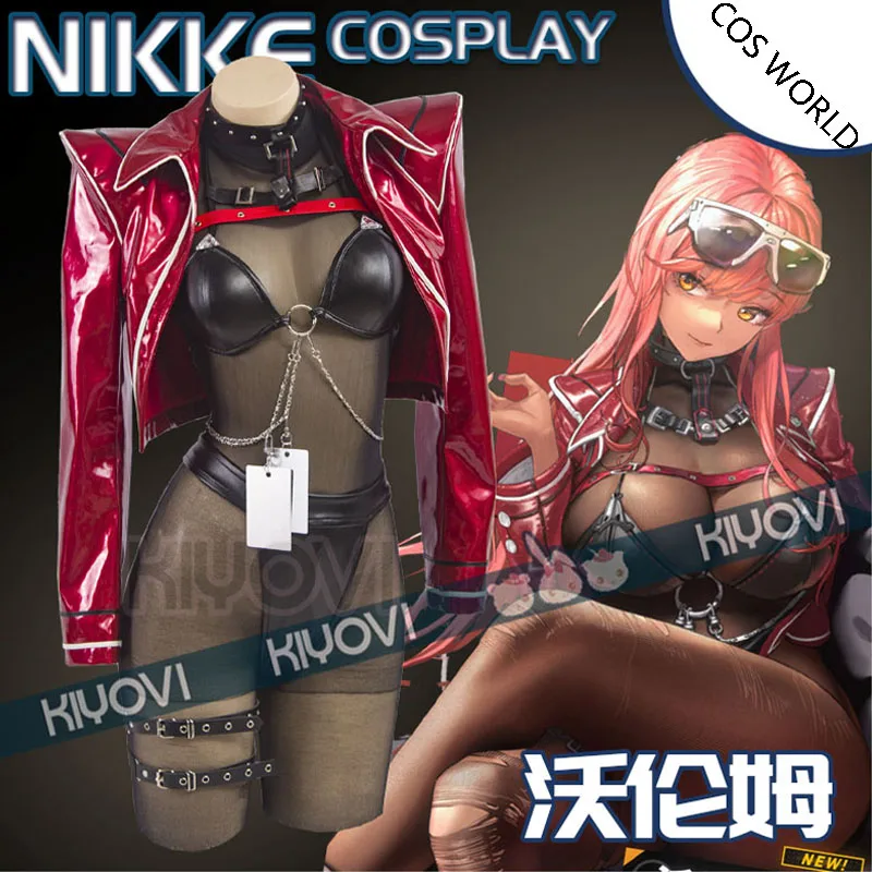 Game NIKKE  Cosplay Costume The Goddess Of Victory Wolumon Battle Dress Women Leather Jakcet Jumpsuits Uniform Sexy Lingerie