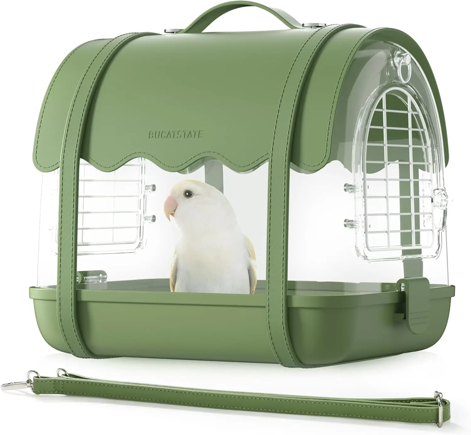 

Bird Carrier Backpack with Shade Cover, Travel Bird Cage Bag Lightweight, Visible Window for Parrots, Small Cockatiels, Budgie a