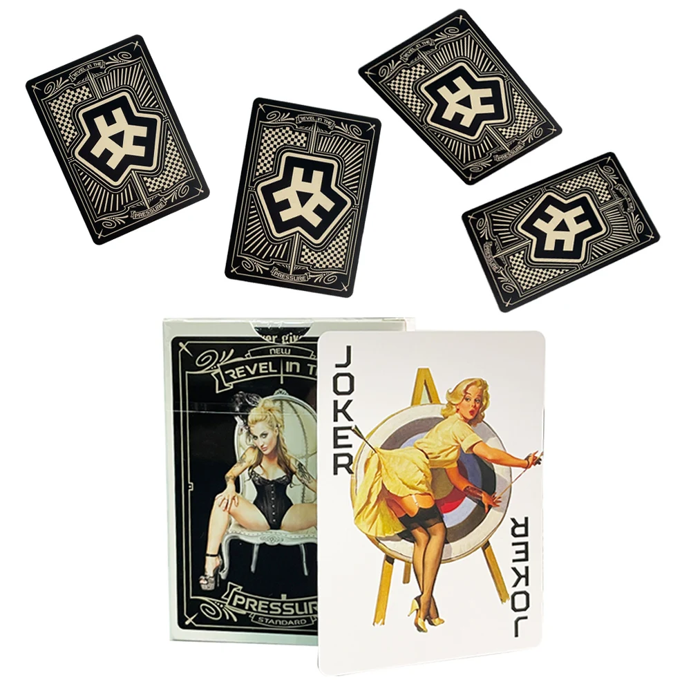 1Set Vintage Sexy Beautiful Lady Playing Cards Printing Board Game Poker Cards interesting Poker Playing Cards for Entertainment