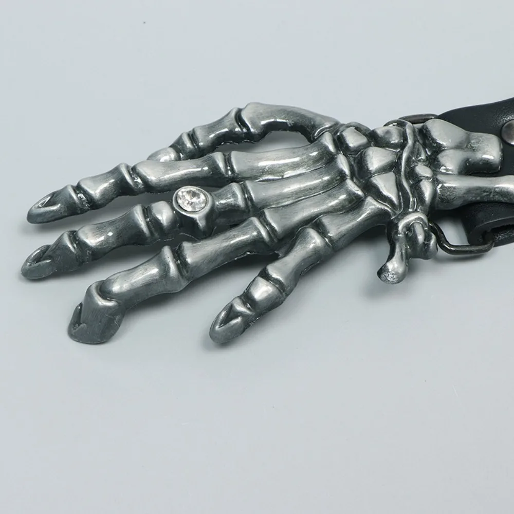 

Модный повседневный ремень с черепами, универсальный ремень в стиле панк с заклепками, регулируемый готический кожаный ремень унисекс