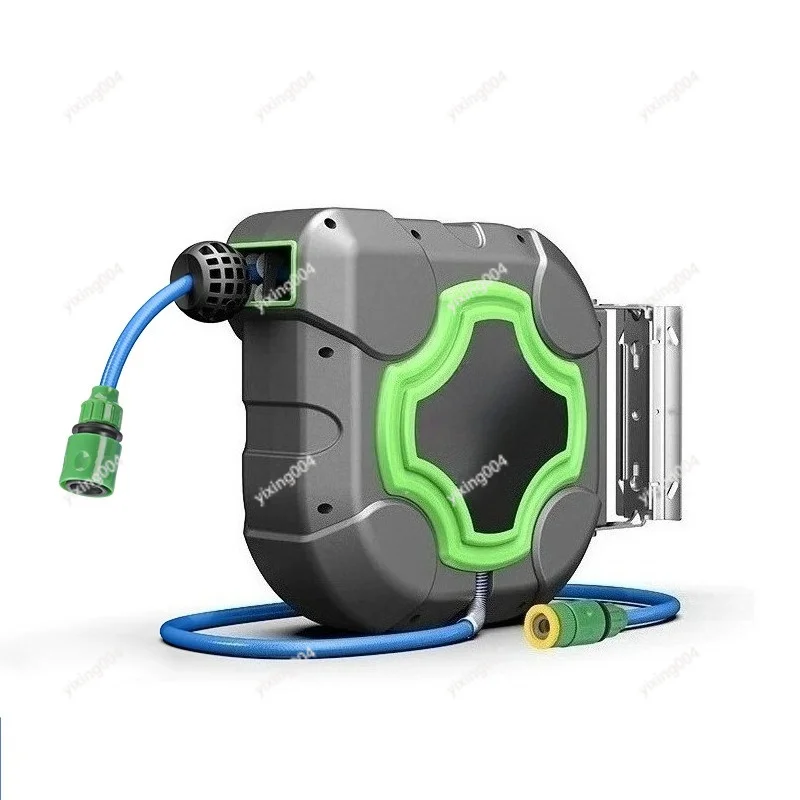 Auto Retractable Hose Reel 20m Water Pipe Winder For Car Wash Garden Irrigation Workshop Cleaning
