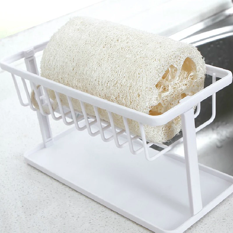 Sink Organizer Dish Drainer Double-Layer Sponge Holder Bathrooms Kitchen Organizer For Soap Towel Rack Adjustable Shelf Storage