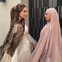 2025 New Watercolor Floral Satin Modal Hijab Scarf Breathable Soft Long Fashion Scarves Headscarf Paisley Print Muslim Hijabsl