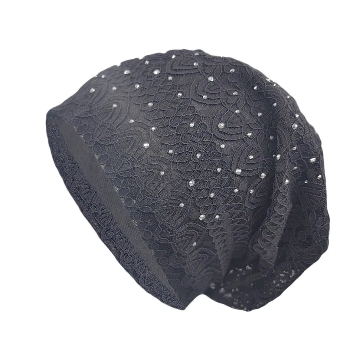 Frauen Warme Stricken Beanie Hut Weiche Frühling Herbst Schädel Hut Outdoor Spot Bohren Mode Mädchen Gorras Beanie Bequeme Hüte – Detail 5