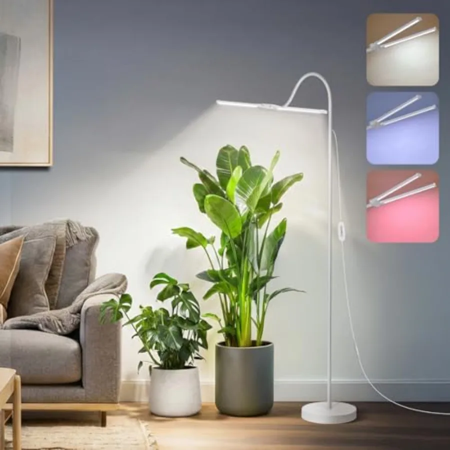 

3CCT Grow Lights for Indoor Plants 168 Full Spectrum LED Plant Light 67in Tall Adjustable Standing Grow Light with 180 Expandab