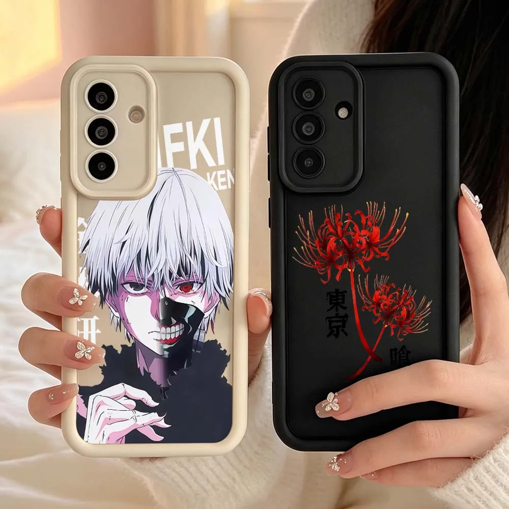 Cartoon Ken Kaneki Cover For Samsung Galaxy A06 A07 A15 A16 A17 A25 A26 A35 A36 A55 A56 A57 Eye Ladder Phone Case