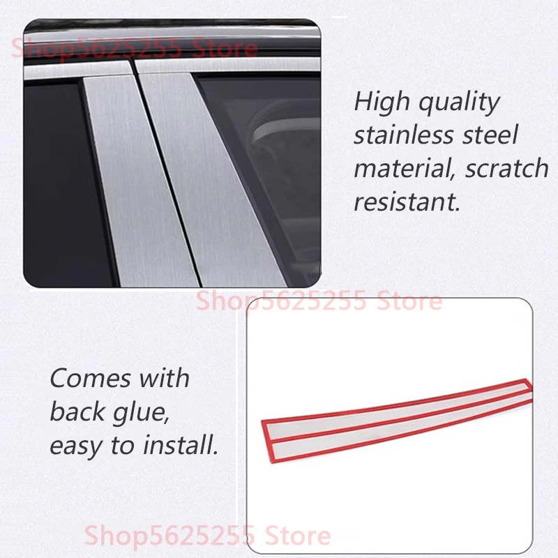 For Huawei AITO M7 Car Center Post Sticker Window Trim Glitter BC Post Car Exterior Decoration Trim Modified Protective Supplies