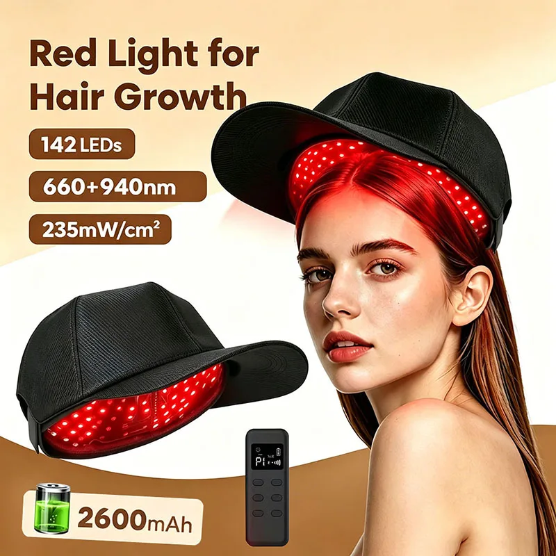 660nm 940nm LED Red Light Therapy Cap Hair Growth Helmet Laser Hat Light Therapy Cap for Hair Regrowth and Hair Loss Treatment