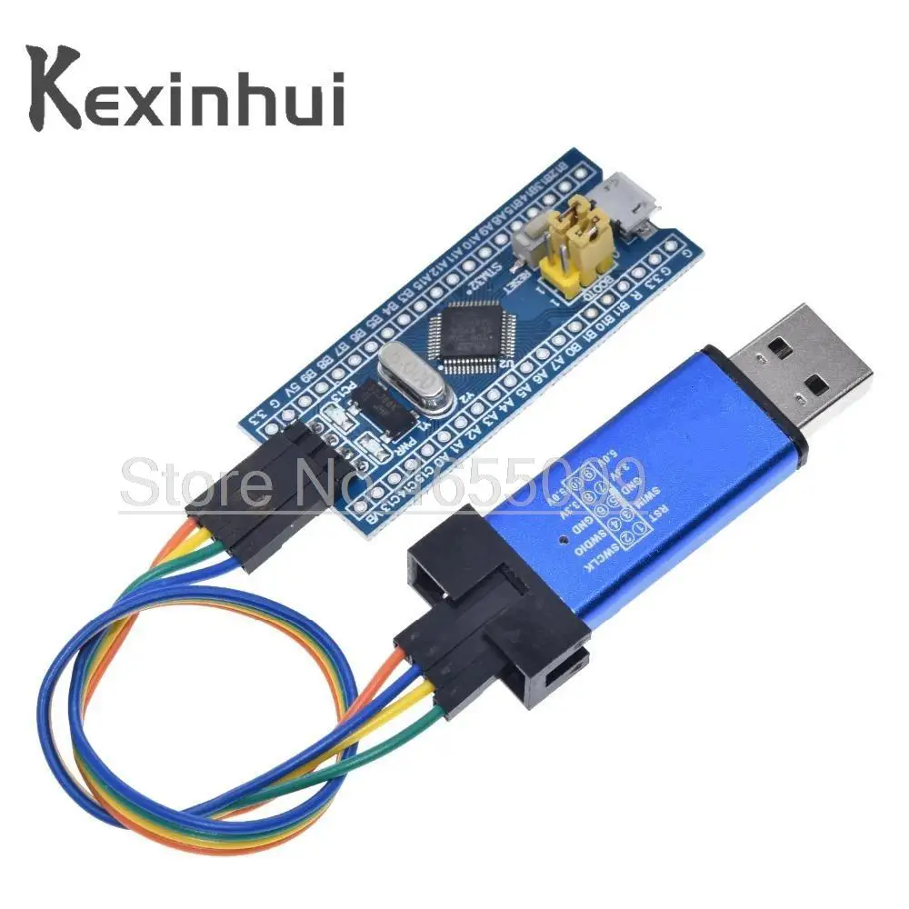 Original STM32F103C8T6 STM32F103C6T6 ARM STM32 Minimum System Development Board Module + ST-Link V2 Mini STM8 Simulator Download