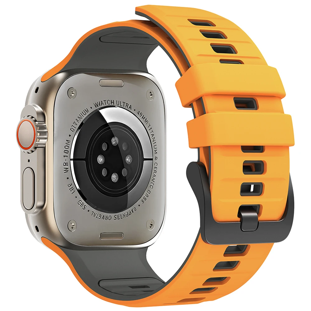 Silikon-Sportarmband für Apple Watch Band 49mm 46mm 45mm 44mm 42mm Correa Armband iWatch Series 11 10 9 8 7 6 5 SE3 Ultra 3 2