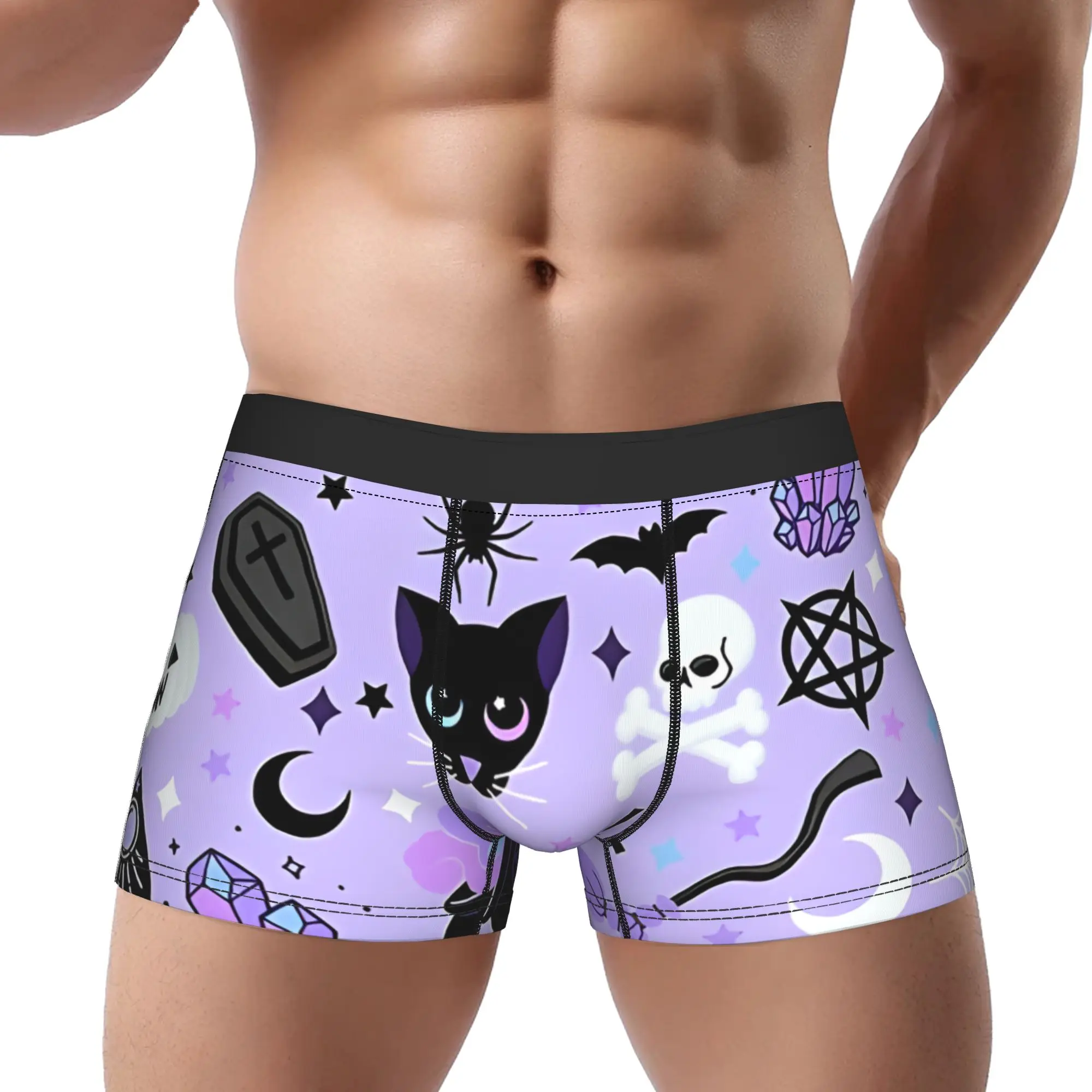 

1piece Cute Witch Underpants Homme Panties Male Underwear Print Shorts