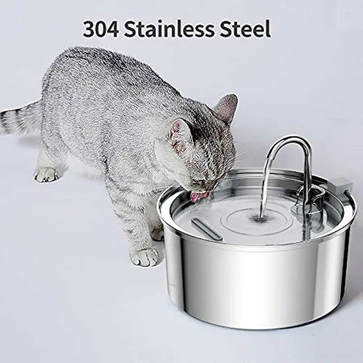 3.2L Automatic Cat Water Fountain Stainless Steel Pet Water Dispenser with USB Electric Ultra-Quiet Pump Smart Induction Drinker