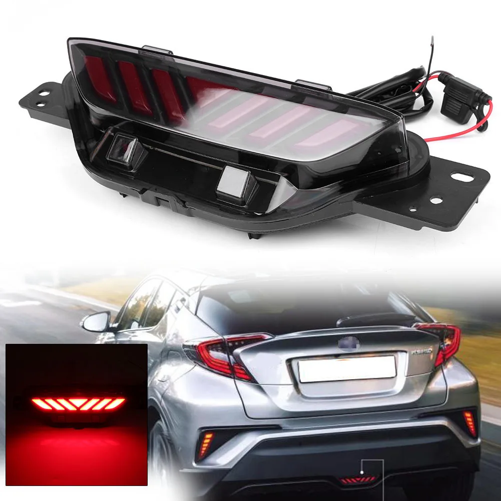 Car Rear Bumper Fog Light LED Brake Stop Light Taillight For Toyota C-HR 2016 2017 2018 / CHR 16 17 18