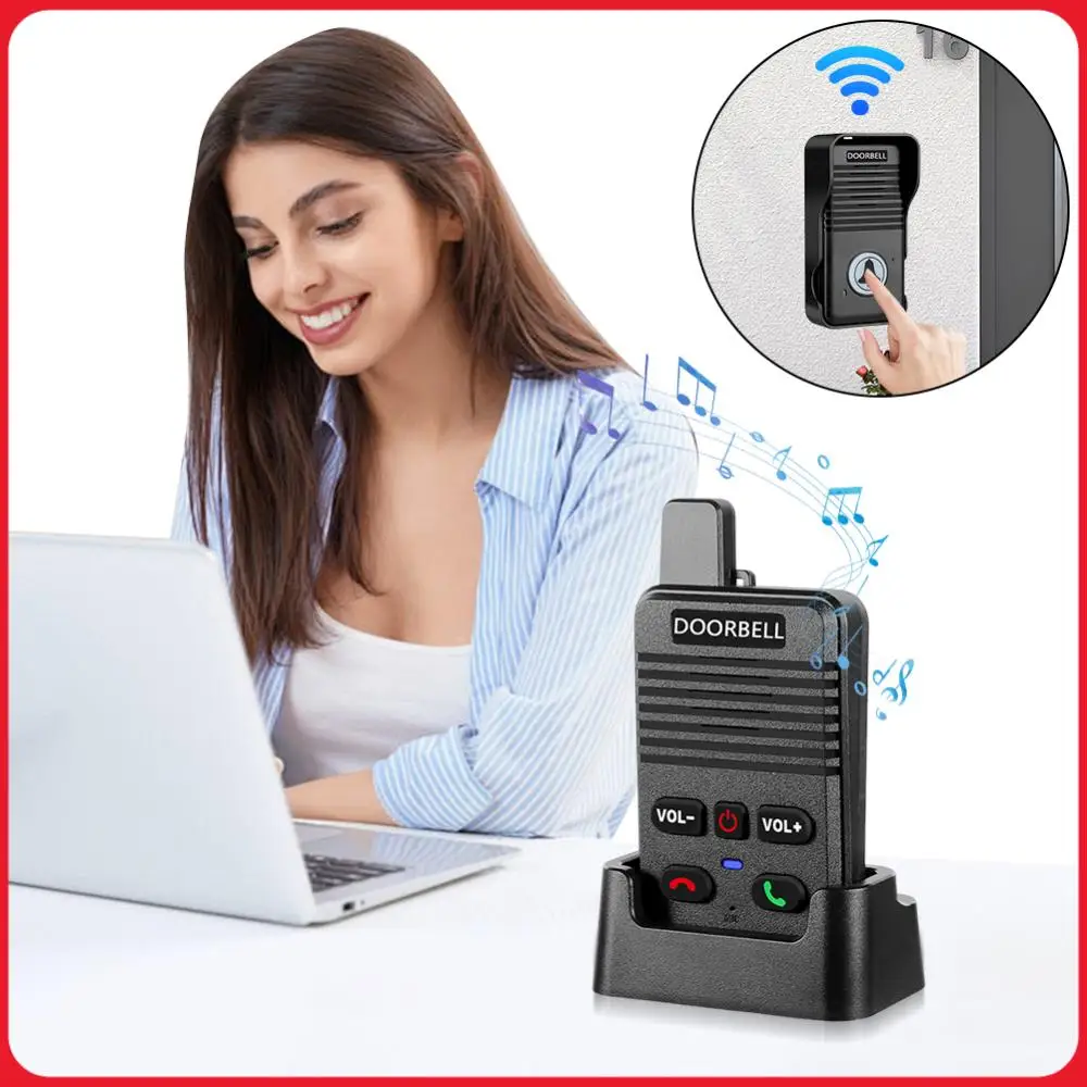 

Домофон для квартиры, система связи 500 м, дверной звонок с перезаряжаемой батареей, двусторонняя связь для дома, фабрики, офиса