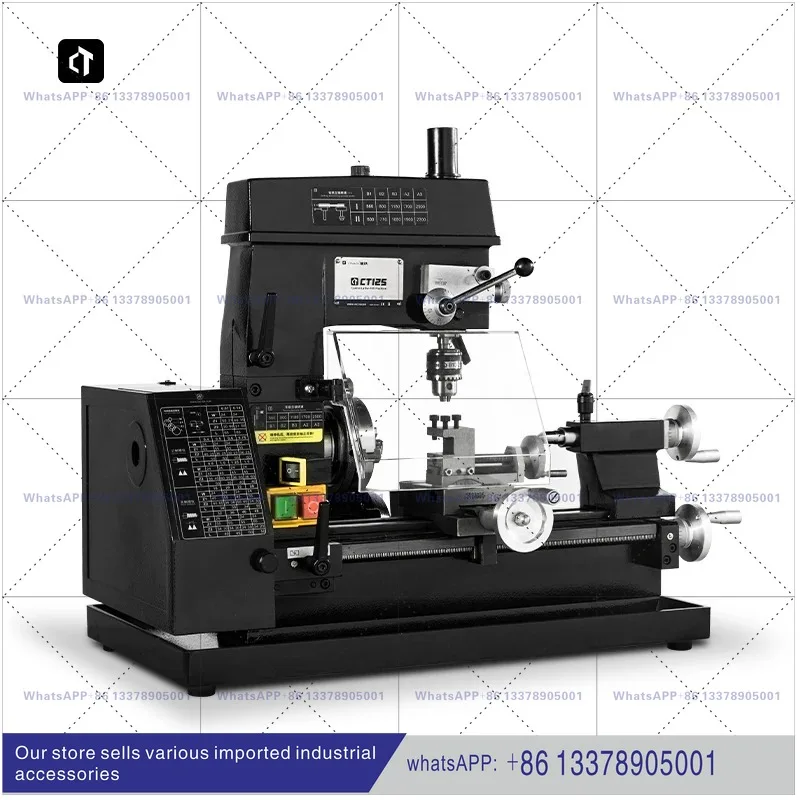 CT125 mini lathe drilling and milling machine micro lathe clock tool teaching small car drilling and milling machine