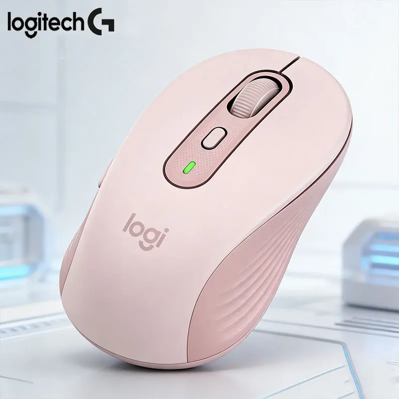 

Беспроводная двухрежимная электронная мышь Logitech M650L для спорта и офиса, с четким звуком, белая мышь, розовая мышь, черная мышь
