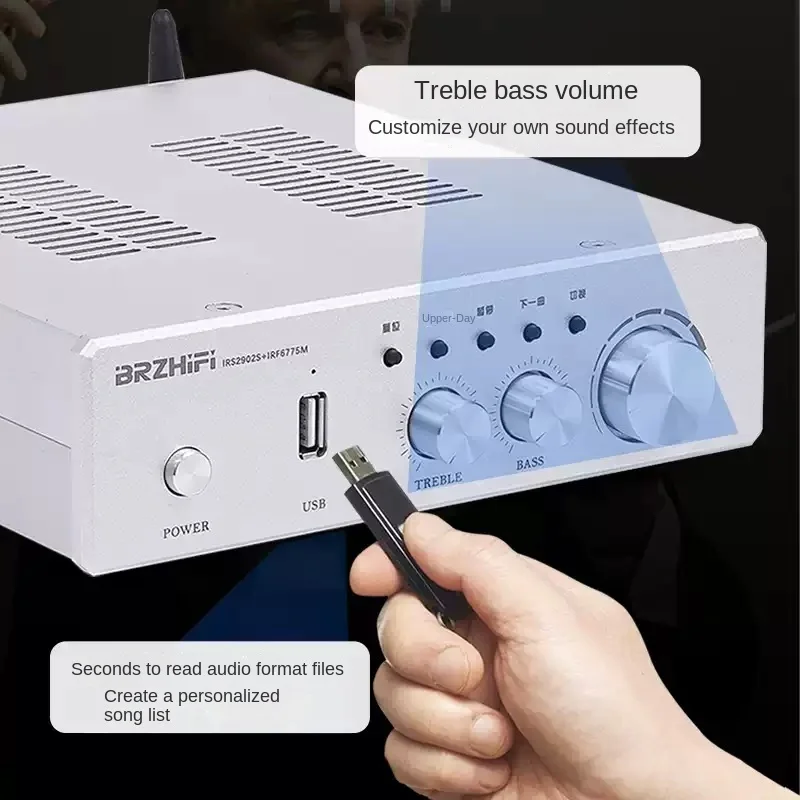 Panda Rabbit 2025PA-ir600 or scellé effet de champ MOS Tube classe D amplificateur numérique HiFi haute puissance usage domestique