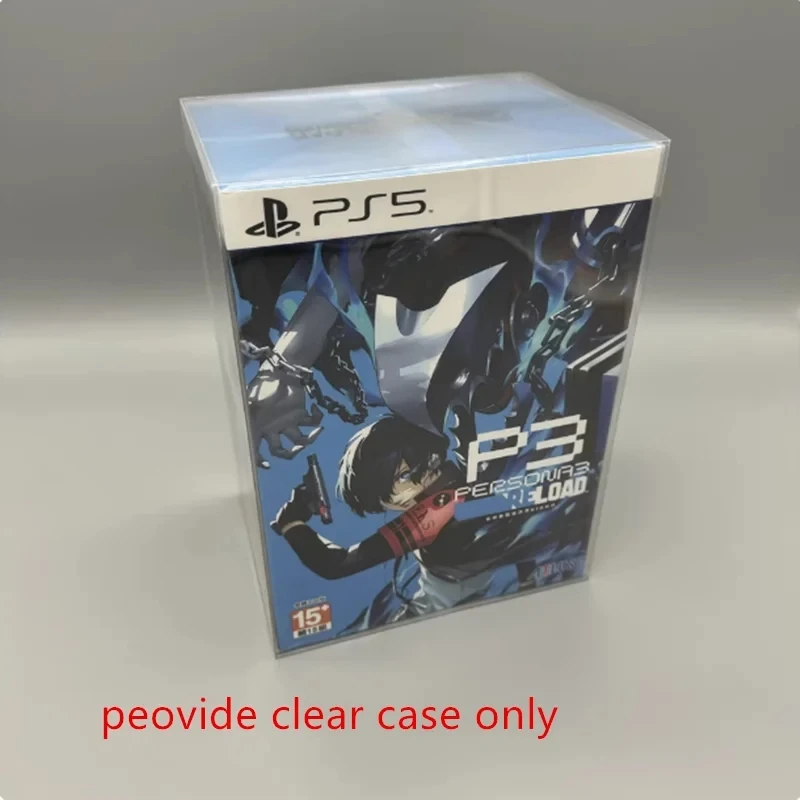 50 قطعة حامي صندوق شفاف لـ Persona 3 إعادة تحميل/P3R/PS4/PS5 جمع صناديق TEP تخزين لعبة قذيفة عرض واضح