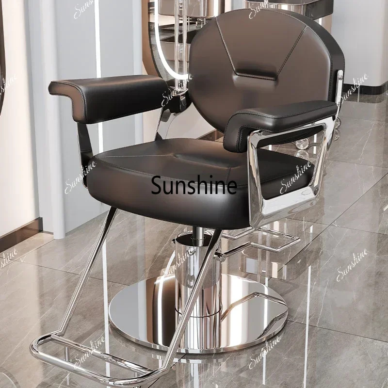 Comfortable Women Dressing Professional Barber Chair Swivel Advanced Trendy Barber Chairs Silla Leisure Design Salon Furniture