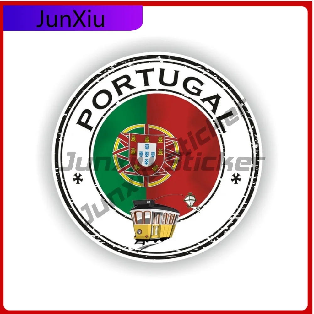 

Португалия печать наклейка круглый флаг крутая виниловая наклейка водостойкий автомобильный декор для мотоциклетного шлема наклейка аксессуары