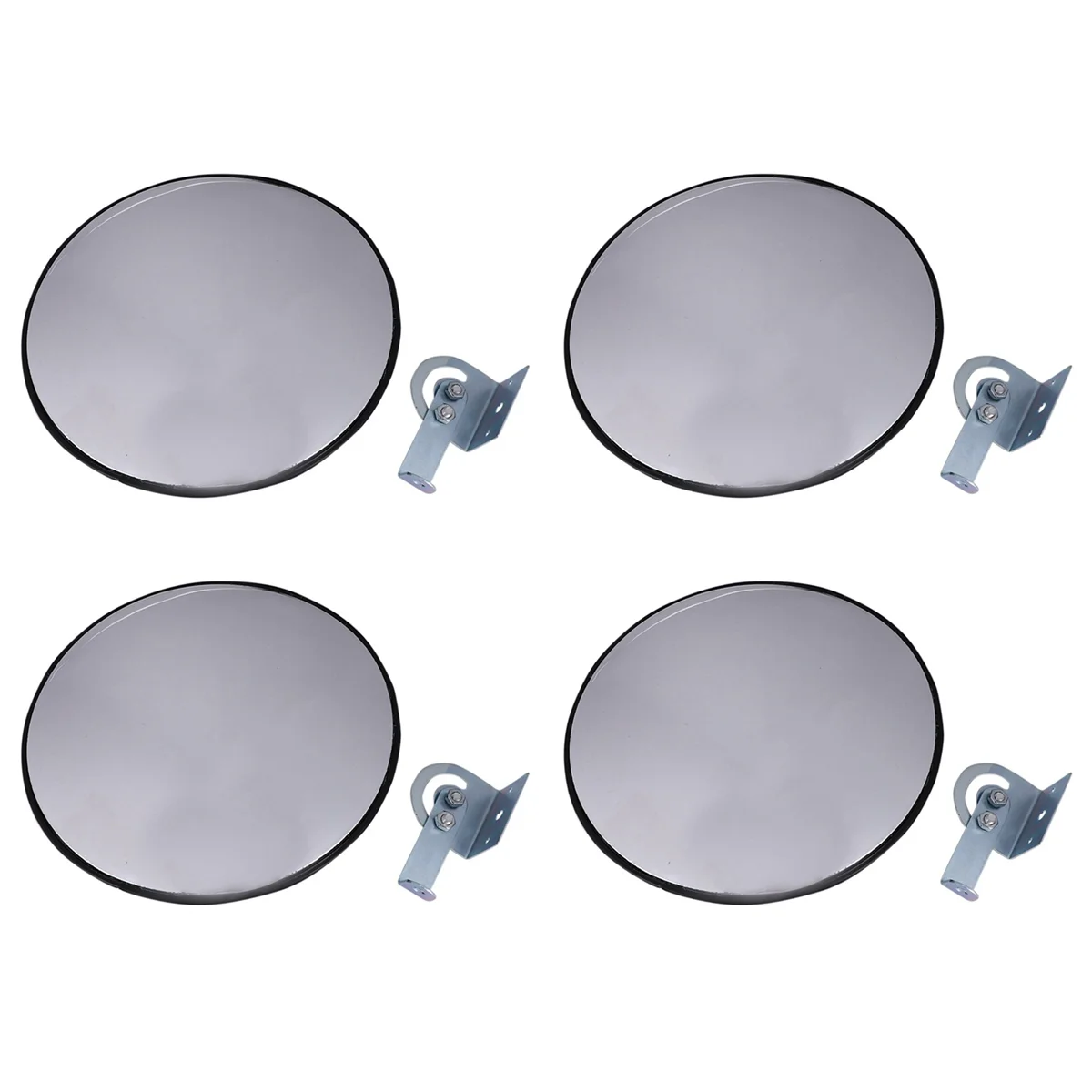 

4X 30Cm Wide Angle Security Road Mirror Curved for Indoor Burglar Safurance Roadway Safety Traffic Signal Convex Mirror