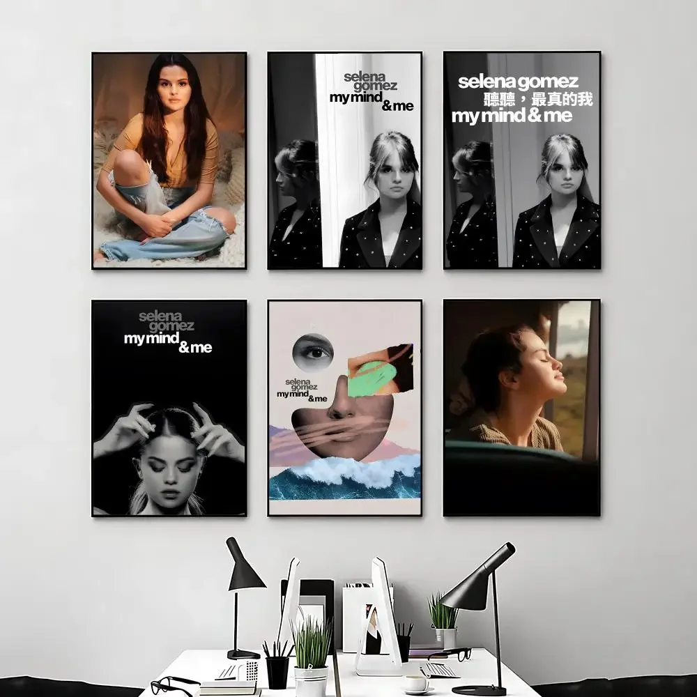 Póster de la cantante Selena Gomez My Mind & Me, decoración de habitación de anime, decoración de película, mochila, arte de pared interior, arte de pared musical