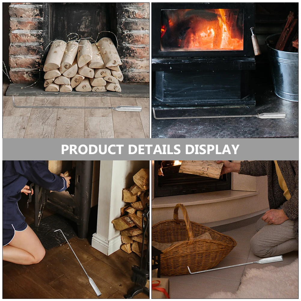 

Upgraded Long Handle Steel Poker Durable Outdoor Fire Pit Tool Camping Fireplace Tongs Multi-Function Fire Tools For Picnic Bbq