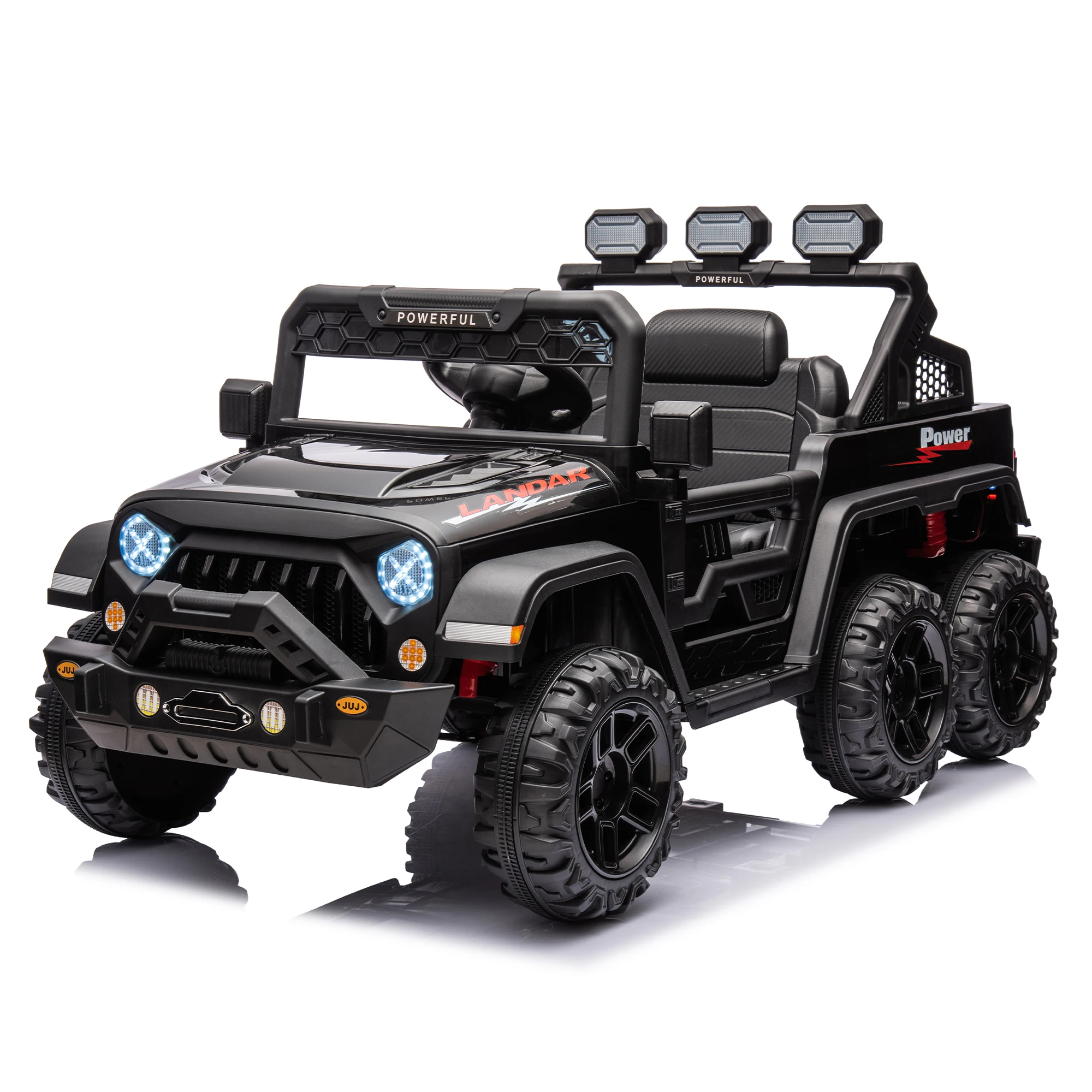 24V Ride On Truck Car With Remote Control, 4WD Electric Vehicle With Music, Spacious Storage In The Rear For Kids Gifts