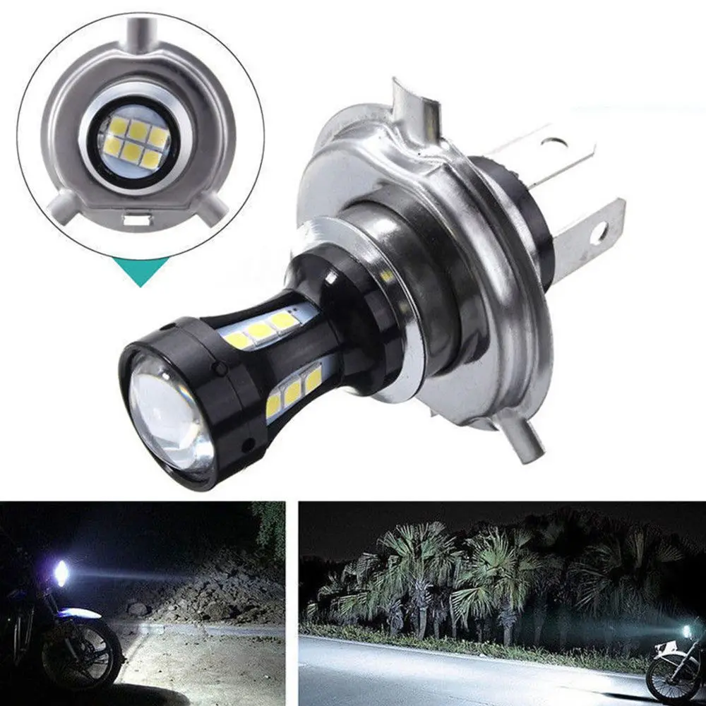 

Motorcycle LED Light Bulb White 6500K H4-3030-18LED 18W Headlight Fog Light