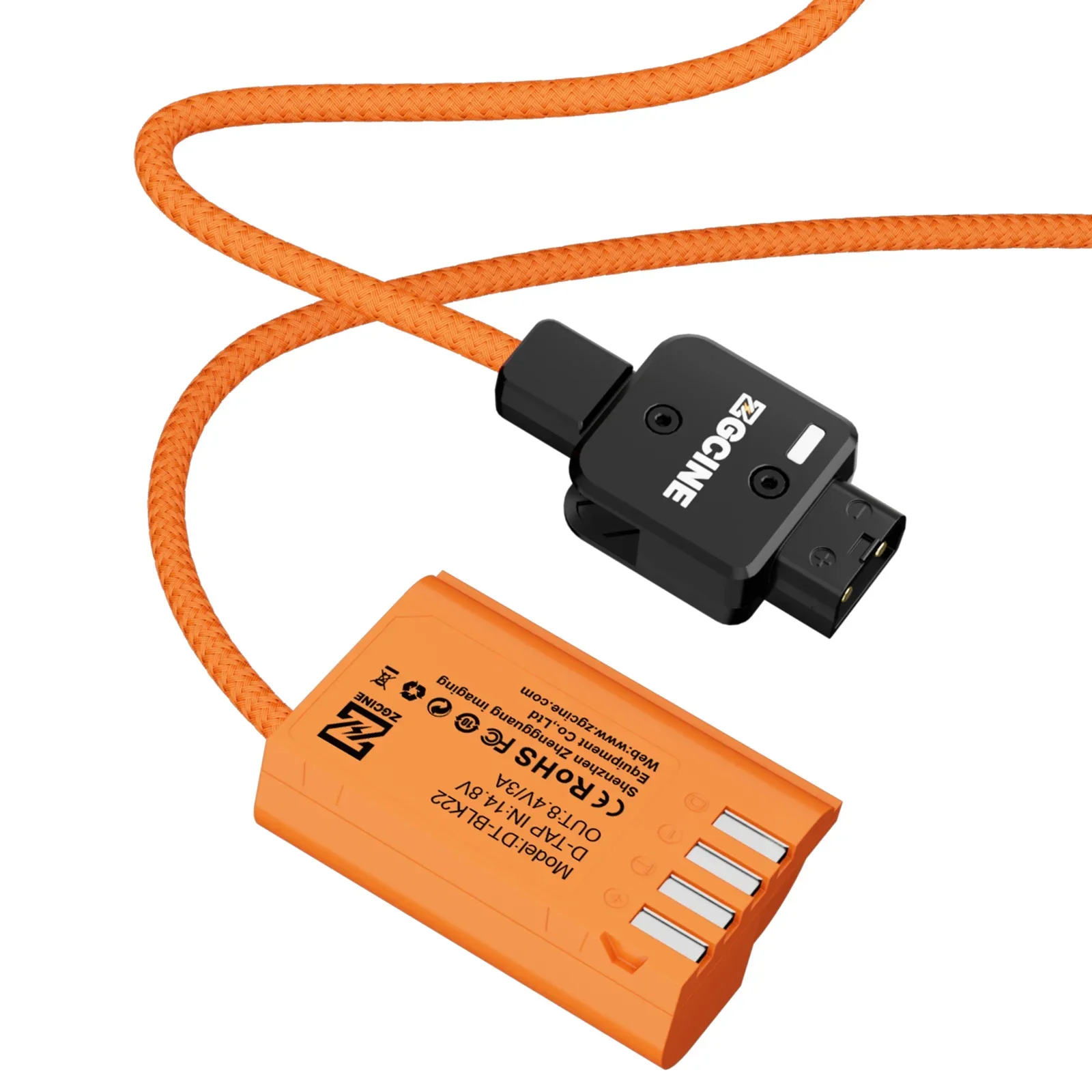 Kabel ładujący ZGCINE Type-C D-TAP do atrapy baterii NP do aparatów Panasonic Sony Nikon Canon Fujifilm DT-FW50 DT-W126 DT-W235 — zdjęcie produktu 4