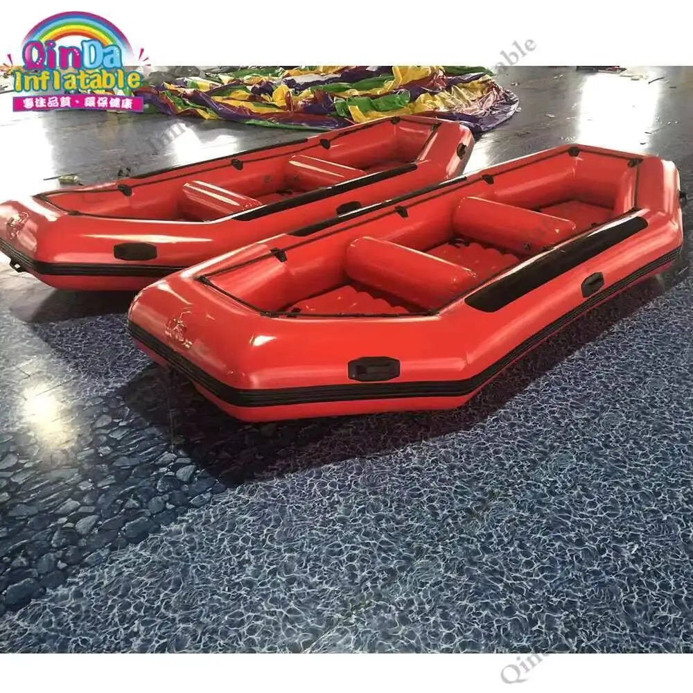 Fabrieksprijs opblaasbare boot vlot rivier vissersboot, 4,2 m meer opblaasbare drijvende boot voor surfen