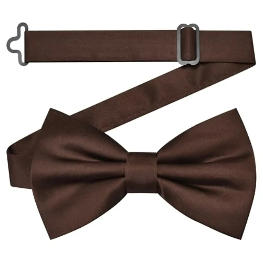 

Branduce Solid Color Pre-tied Bow Tie Quality Adjustable Bowtie for Men Party Wedding