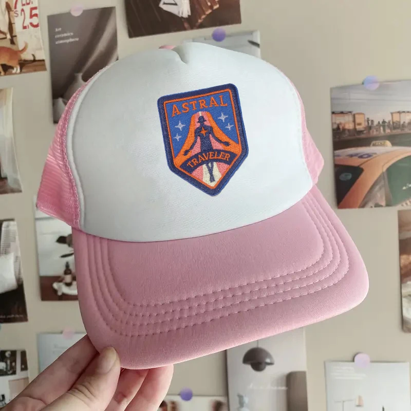 1PC Astral Travel Embroidered Patch Metaphysics Emotion Inspiring Badge Gift Iron On Patches For Clothing Cap Jacket Trucker Hat