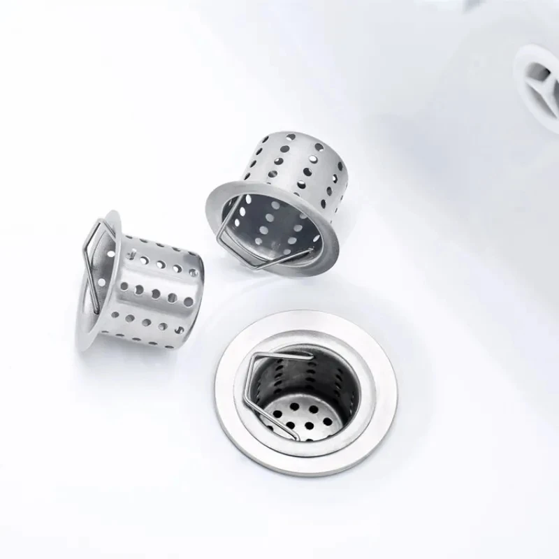 Stainless Steel Floor Drain Filter Sink Strainer Bathtub Hair Catcher Anti-clog Deodorant Stopper Kitchen Bathroom Accessories