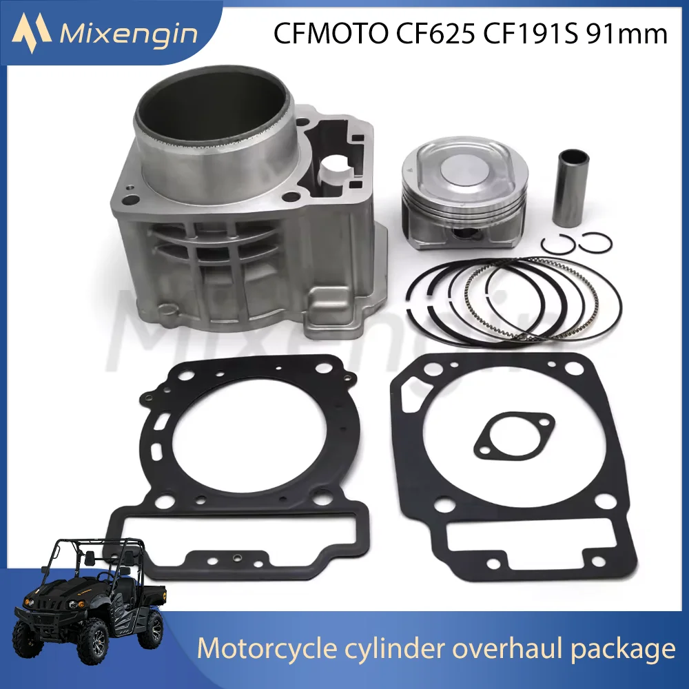 Beach Motor Engine Parts Piston Gasket Cylinder Rebuild Overhaul Kit for CFMOTO CF625 CF191S 4x4 ATV UTV 91mm 0GS0-023100-00020