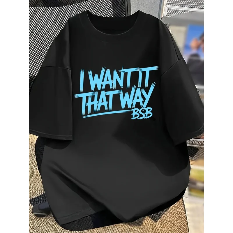 I Want It That Way BSB Backstreet Boys Vintage Music T-Shirt Fashion Harajuku Kawaii T-shirt Women's Y2K Clothing