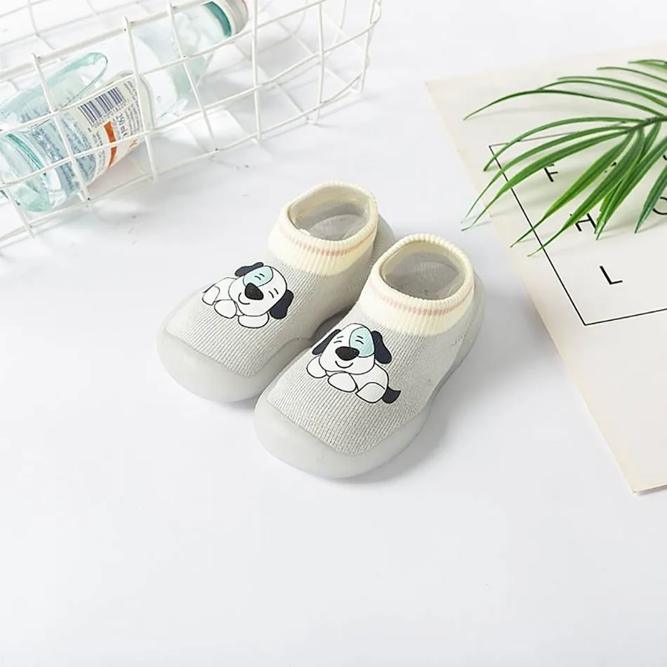 Zapatos antideslizantes de goma para bebé, niña, niño, recién nacido, muchos zapatos con patrón de dibujos animados encantadores, zapatos para