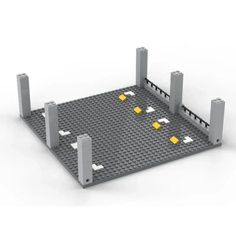 MOC-Construindo Tijolos De Velocidade Campeão Garagem Cidade Modelo De Estacionamento, Tecnologia Blocos Modulares, Brinquedo De Construção, Conjunto De DIY, Montagem Presentes