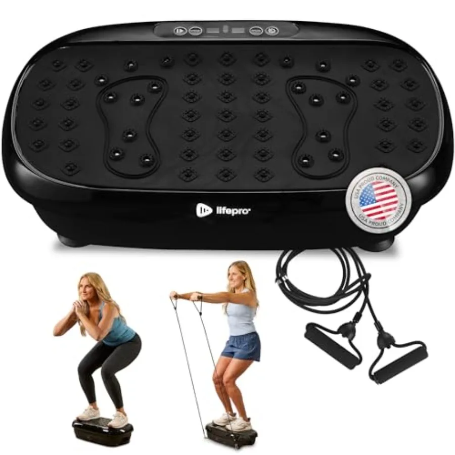 

HexaPlate Lite Vibration Plate Exercise Machine — Magnetic Acupoints, 99 Speeds and 10 Presets Vibration Platform Machine with